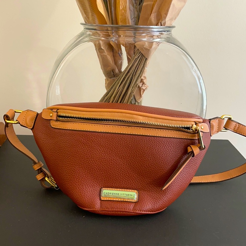 Adrienne Vittadini Cognac Pebble Belt Bag